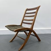 Chaise vintage en cuir, années 1970