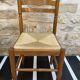 Set of 4 wooden chairs seated straw