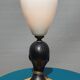 Ceramic lamp bust african woman vintage 1950