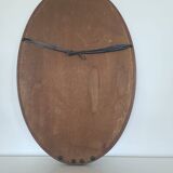 Miroir ovale en bois massif