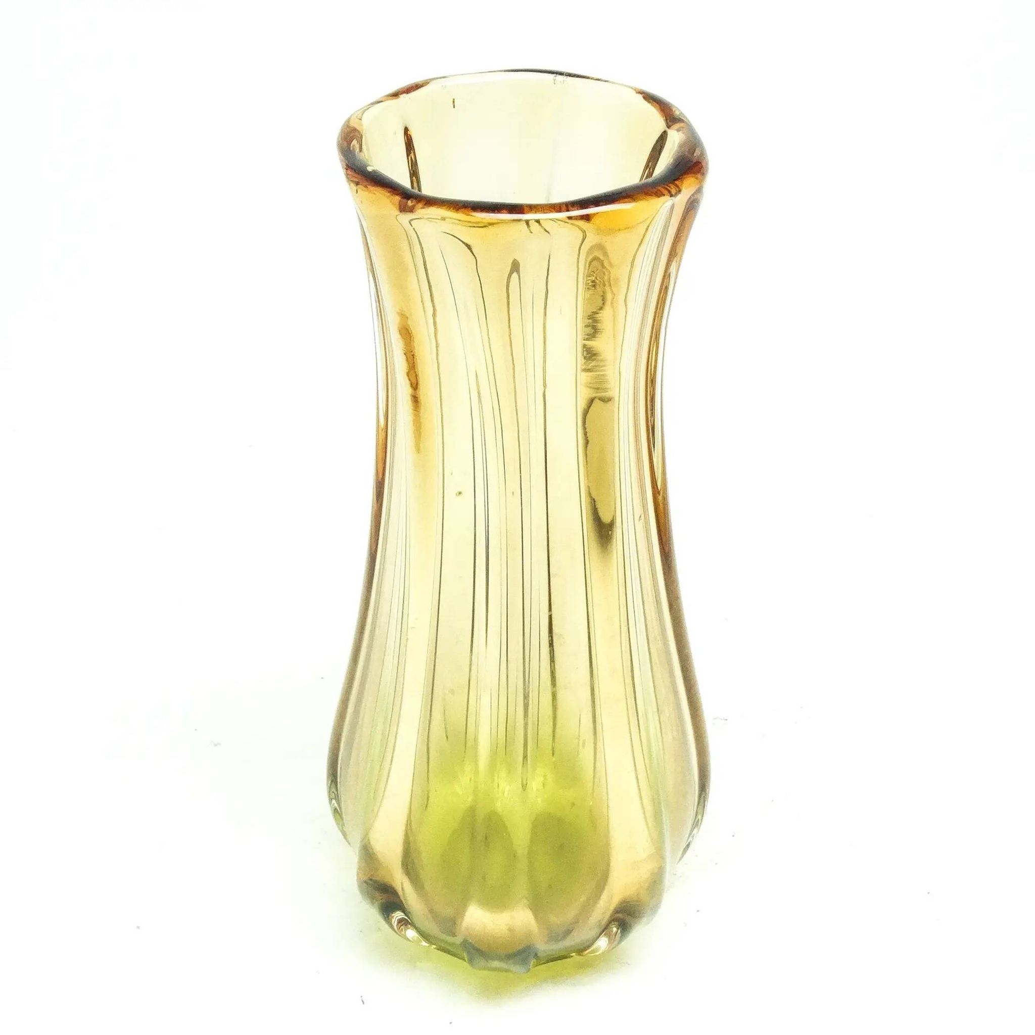 Sommerso vase, mid-century modern, glass, designed by F. Poli, Italy, 1950s