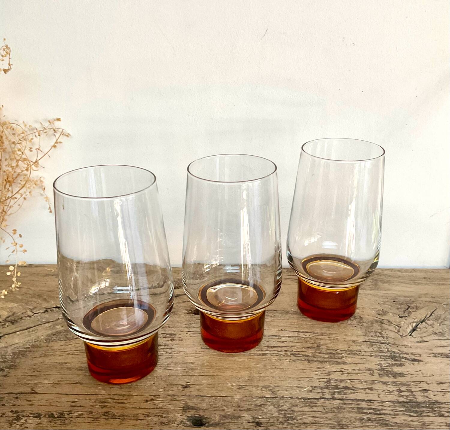 6 vintage luminarc glasses