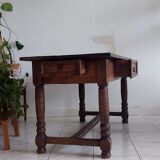 Solid wood table Louis XIII style