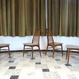 Set of 4 Model 'Eva' Dining Chairs by Niels Koefoed for Koefod Møbelfabrik, Denmark 1960s