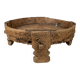 Indian Low Table Chakki Antique, Solid Wood