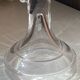 Pair of candlesticks, dove decor, in glass