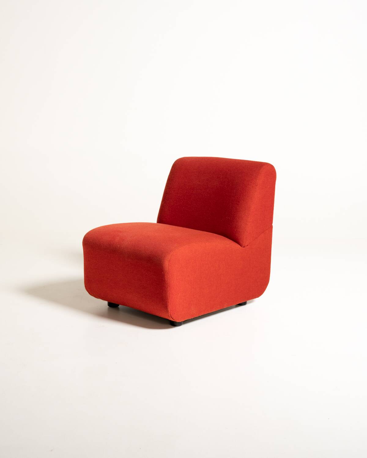 Modular Sofa in Red Fabric, Italy, 1970s