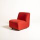 Modular Sofa in Red Fabric, Italy, 1970s