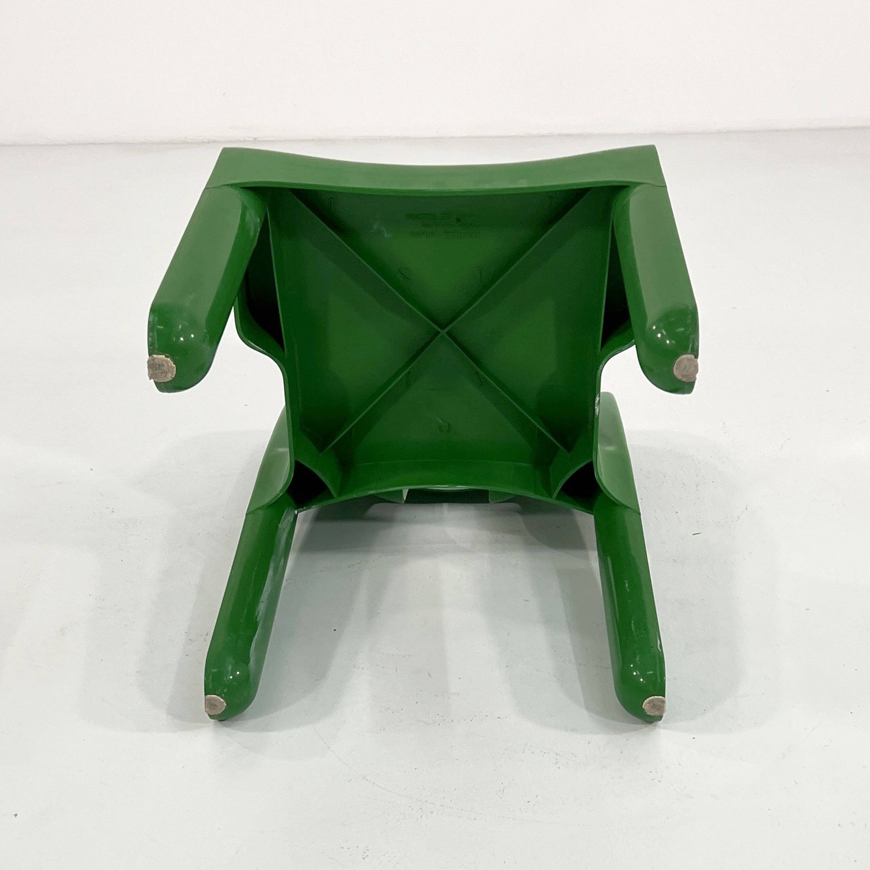 Universal green chair Model 4868 by Joe Colombo for Kartell, 1970