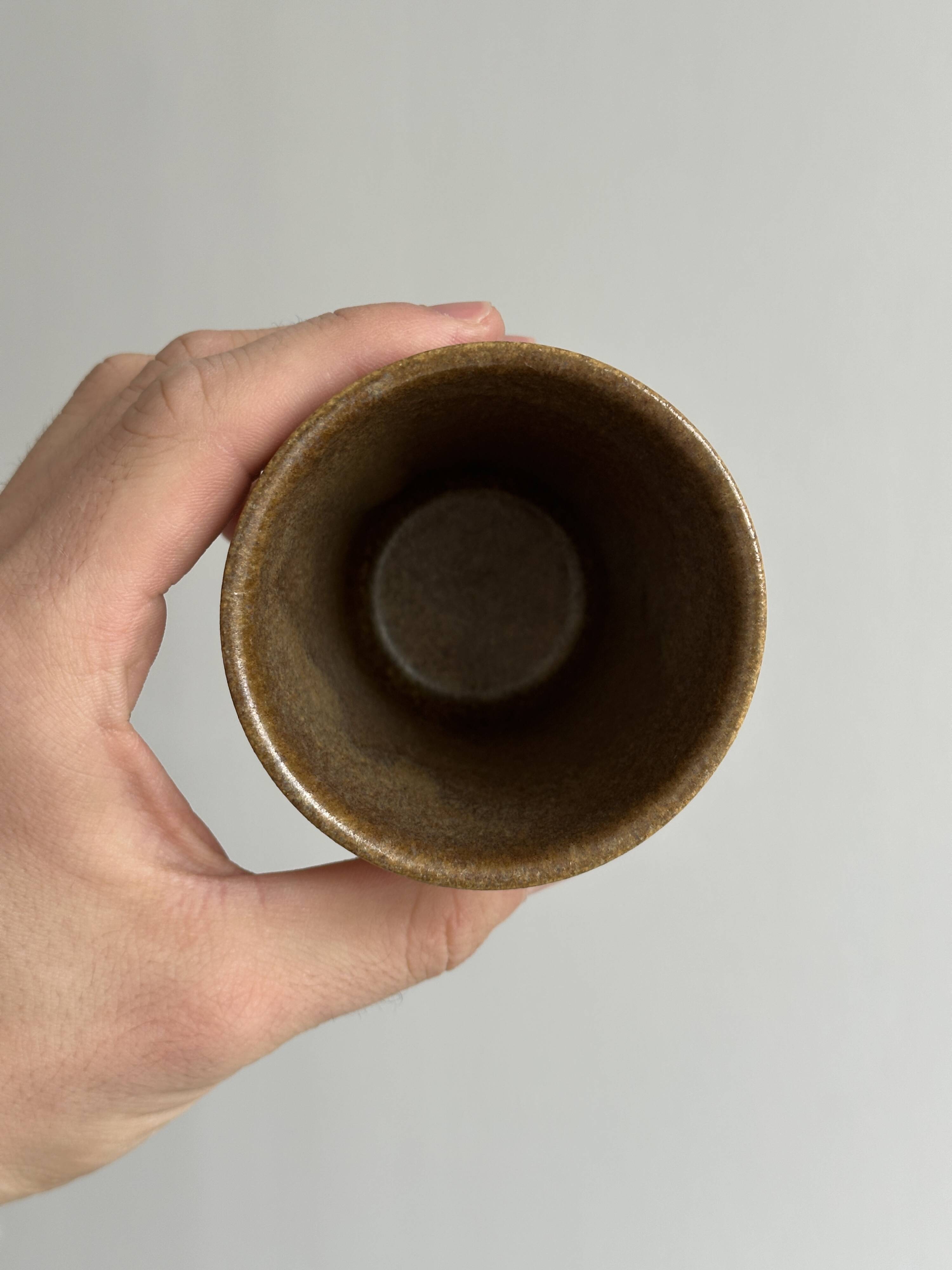 Set of 5 Digoin stoneware mugs