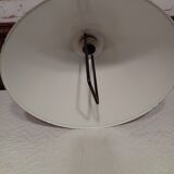 Vintage up and down pendant light in red and white lacquered metal