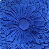 Vintage pleated round cushion