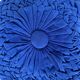 Coussin rond vintage plissé