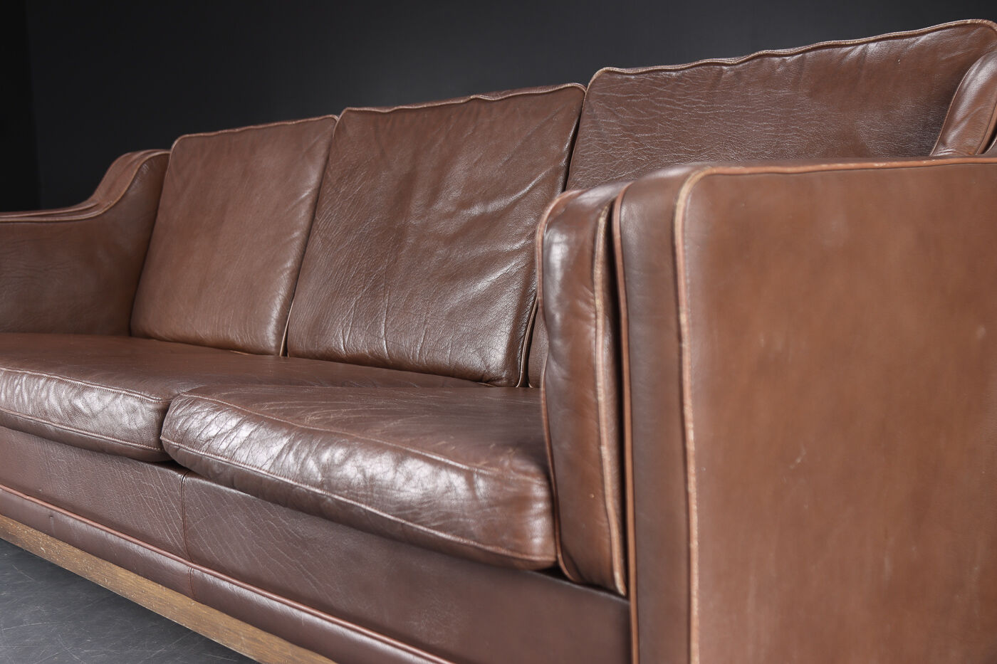 Mogens Hanse, Danish three seater leather sofa