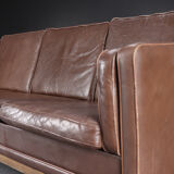 Mogens Hanse, Danish three seater leather sofa