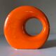 Vase céramique orange  vintage Annees 70