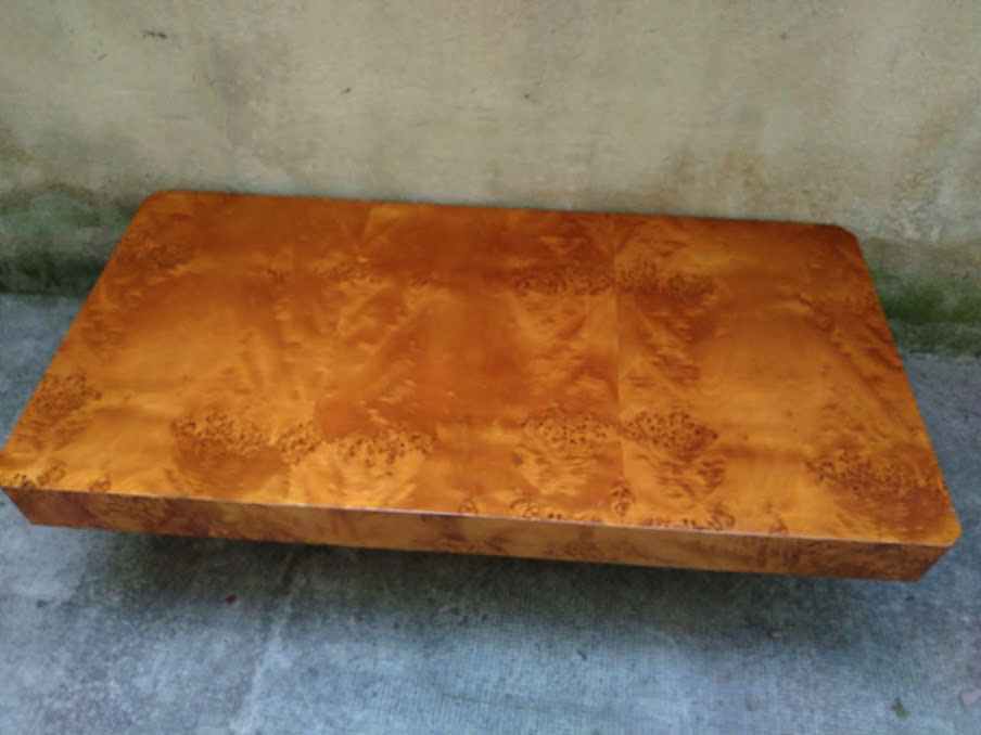 Table basse loupe d'orme  1970