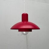 Red pendant lamp model 728 Danish mid-century by Horn, 1960s.