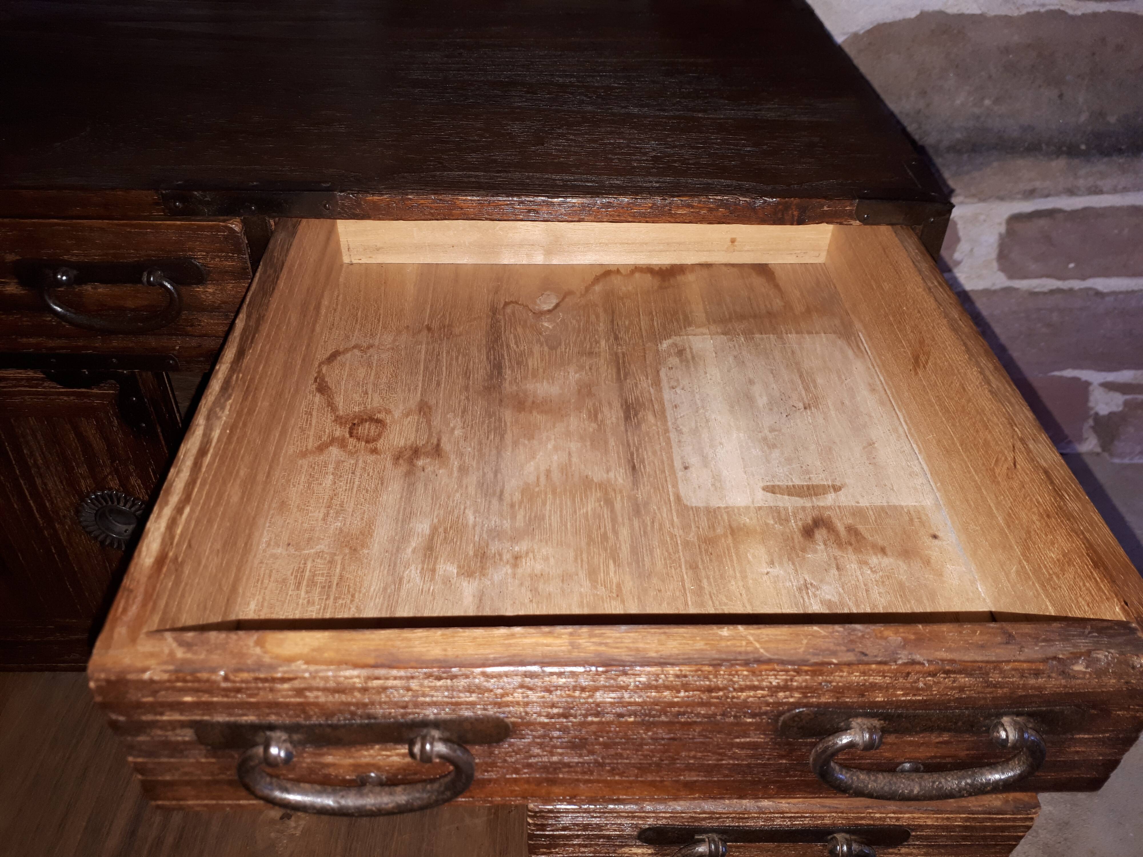 Cabinet, wooden tansu, Japan late Edo period