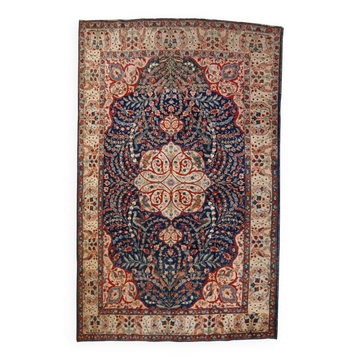 Tapis antique fait main Tabriz persan 190cm x 292cm (1920s)
