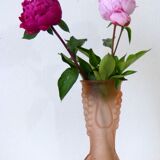 Vase pink Art deco glass fruit decoration