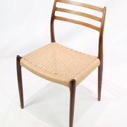 Set Of 6 Dining Chairs Model 78 Made In Rosewood By N. O Møller From 1950s