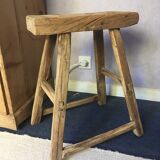 Old elm wood stool