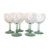 Set 6 vintage balloon glasses from Alsace