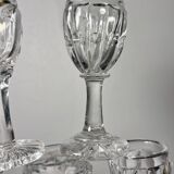 Cabaret set Baccarat 8 glasses and silver plated tray
