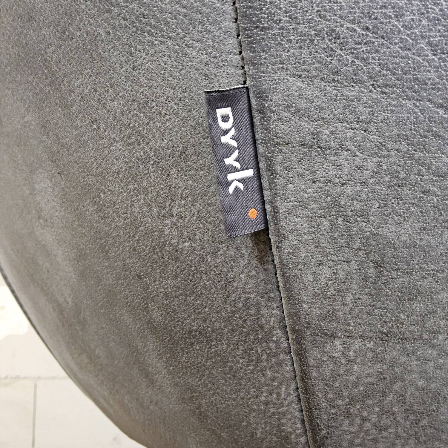 Grey leather swivel armchair Specter by DYYK (Almost new)