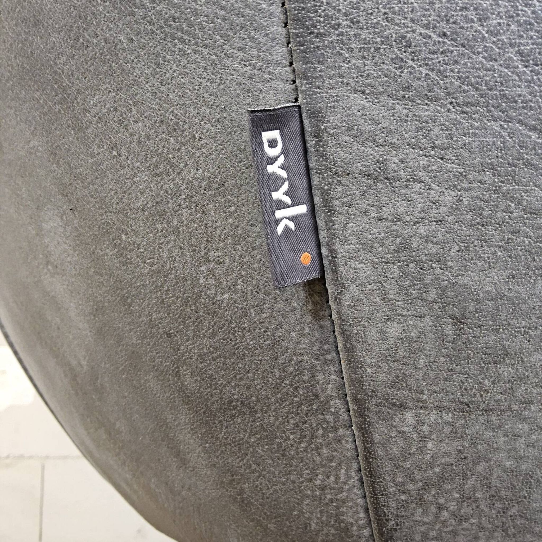 Grey leather swivel armchair Specter by DYYK (Almost new)