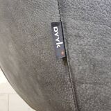 Grey leather swivel armchair Specter by DYYK (Almost new)