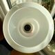 Large wavy white opaline pendant lamp
