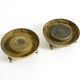 A pair of large, heavy 50s maritime ship wall lamps made of brass and glass