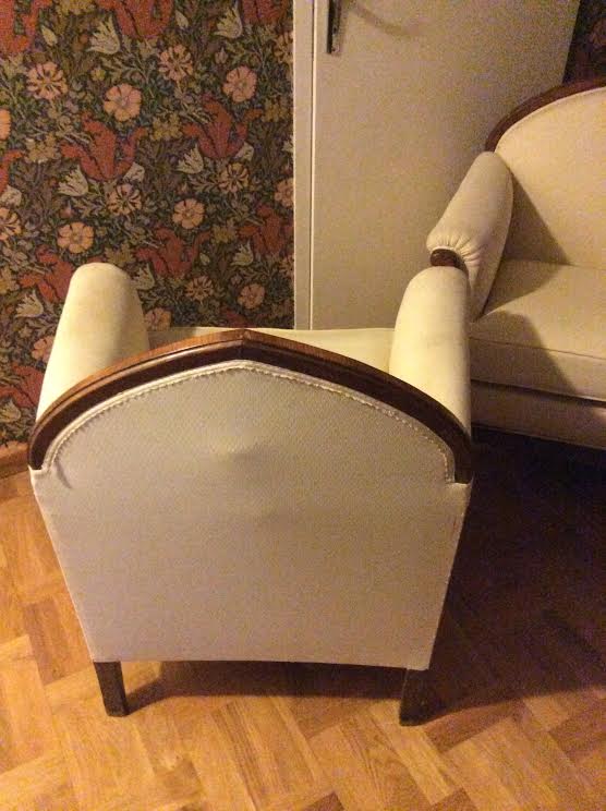 2 art deco armchairs