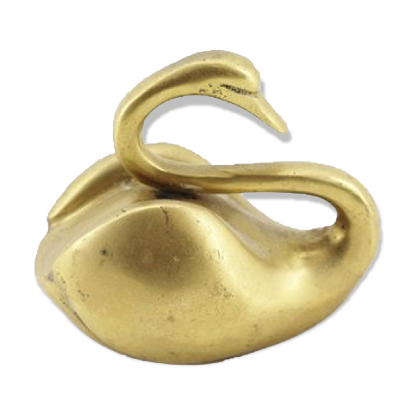 Brass swan statue