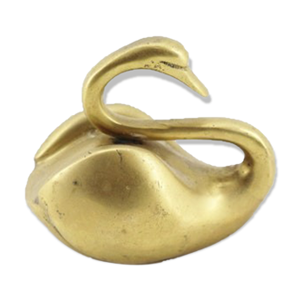 Brass swan statue