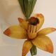 Floral single-arm wall lights, wall sconces, toleware, French vintage enamel.