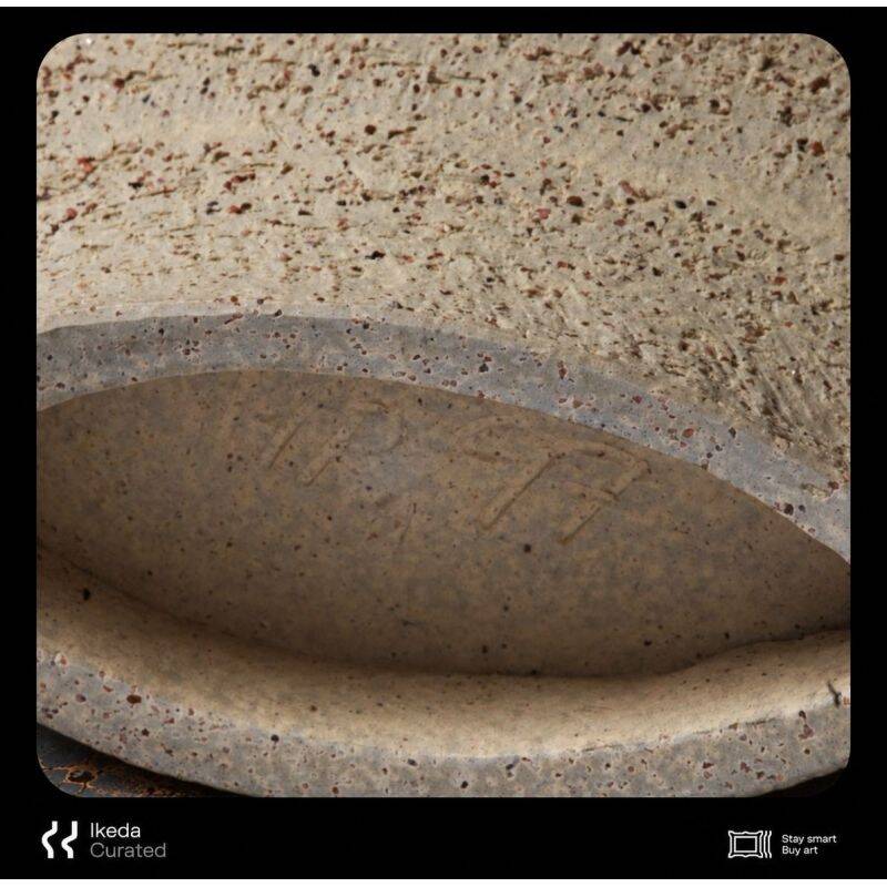 Unique Danish Studio Pottery – sculptural teapot with a bamboo handle;