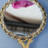 Brass hand mirror