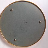 Round mirror tray with gold edge - 1950s