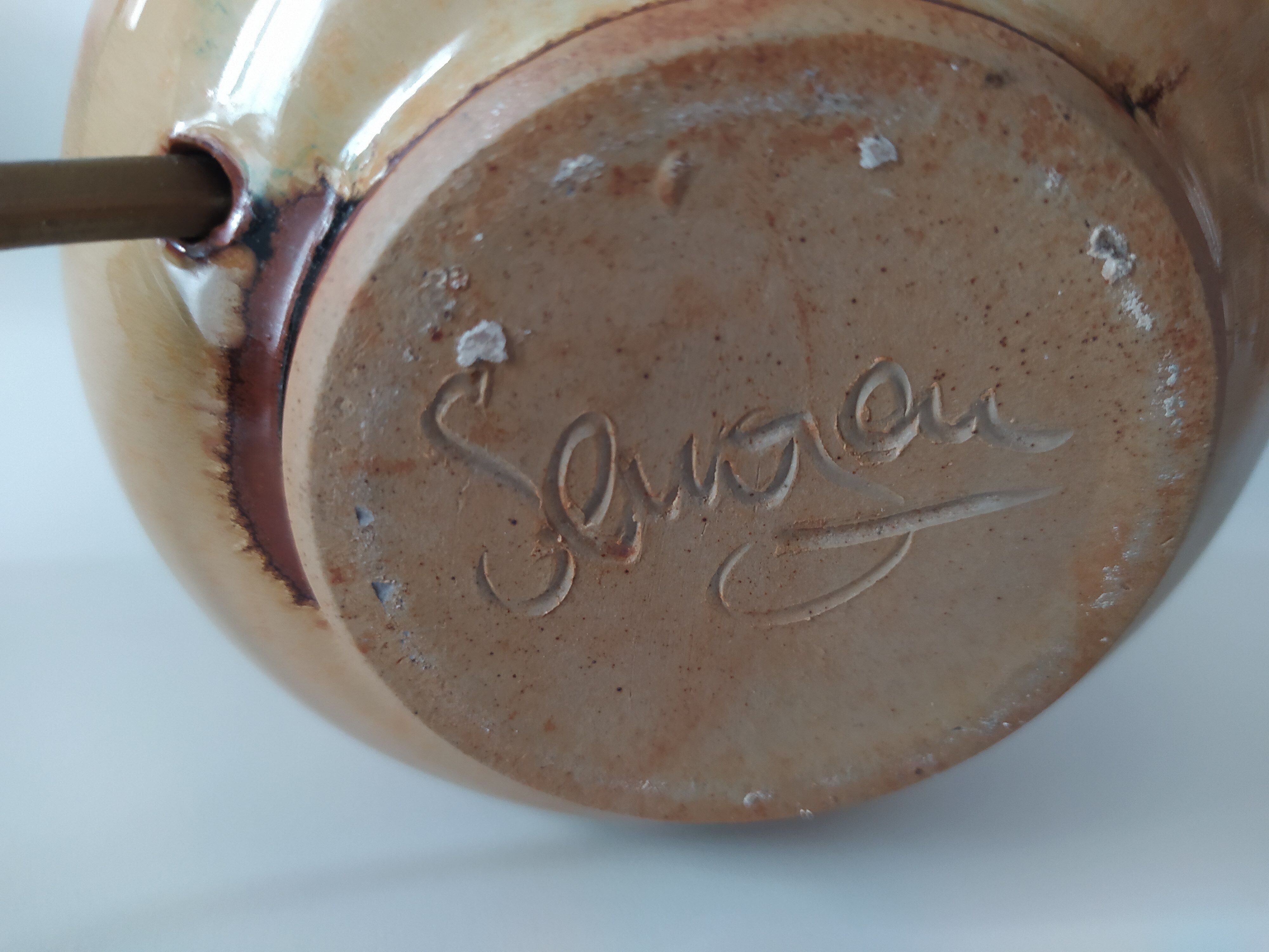 small bedside lamp gres enamelled rafia