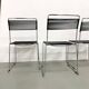 Série de 6 Chaises "Spaghetti" Design Italien Années 80 – Noir & Chrome