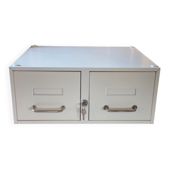 Storage modules 2 drawers in white metal