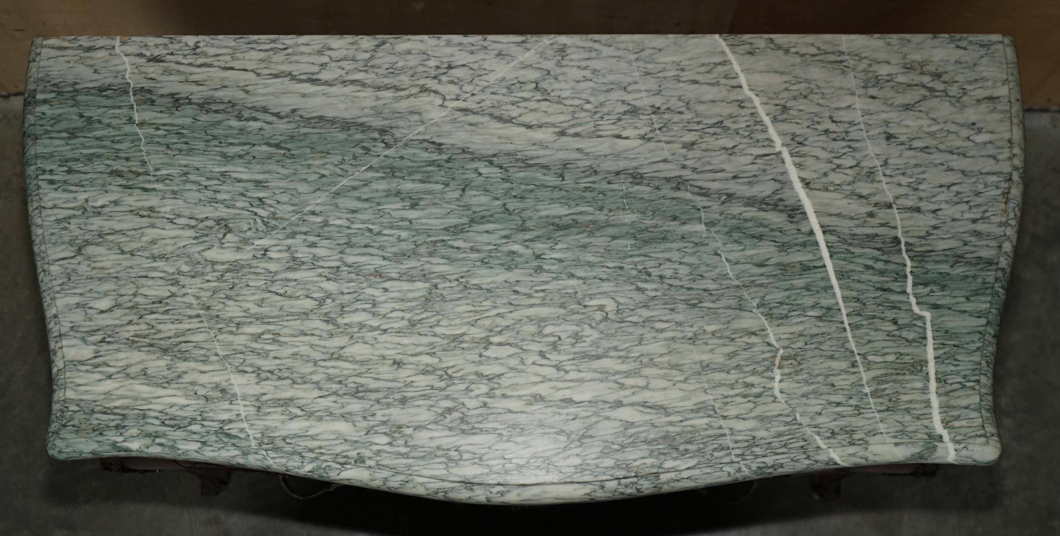 Chinoiserie Bombé Commode in Oak, Marble and Gilded Wood