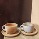 Paire de tasses en grès émaillé  vintage 1970