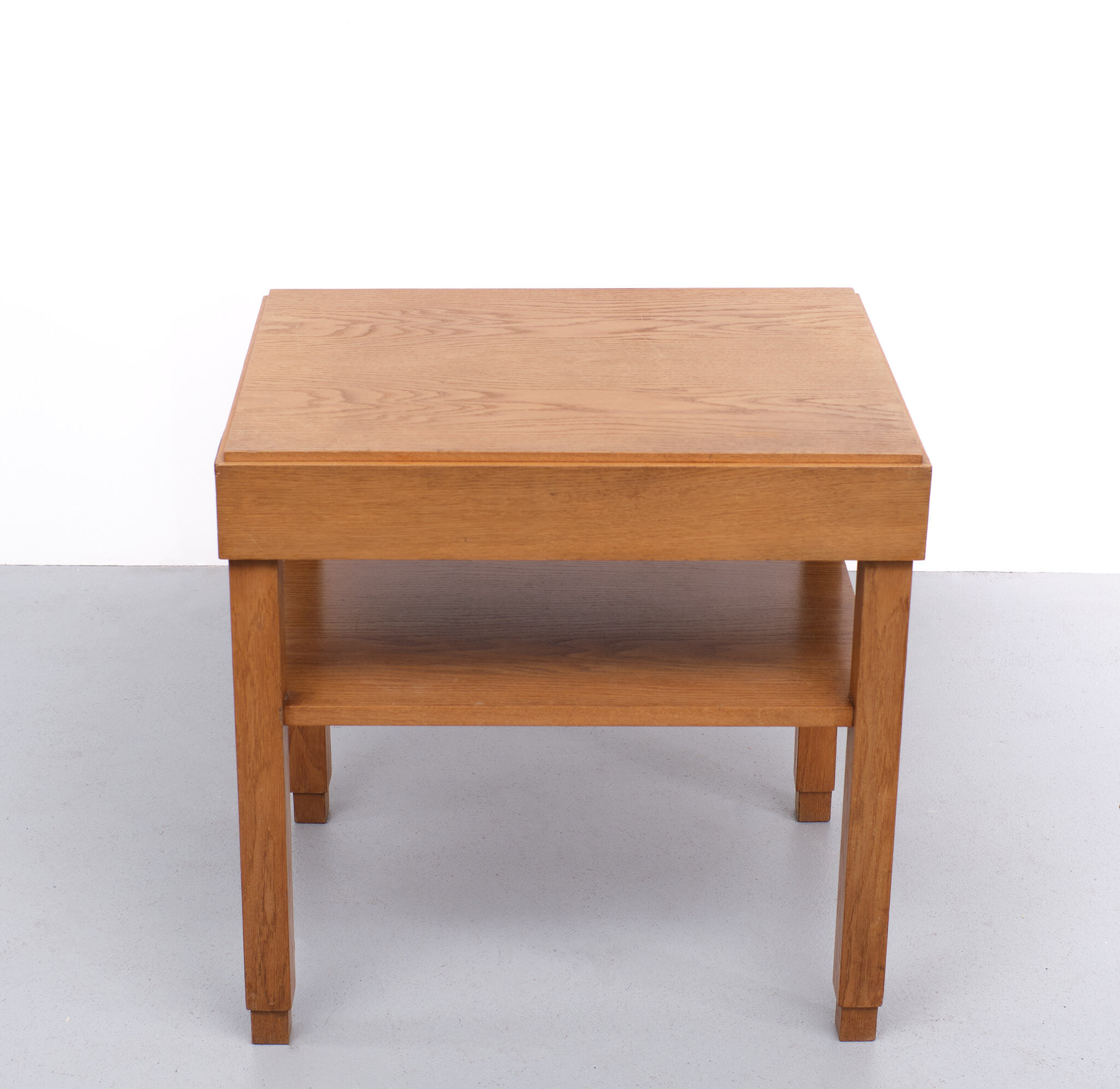 Dutch art deco oak side table 1930s
