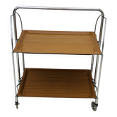 Folding table Bremshey Dinett in chrome and vintage wood