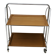 Folding table Bremshey Dinett in chrome and vintage wood