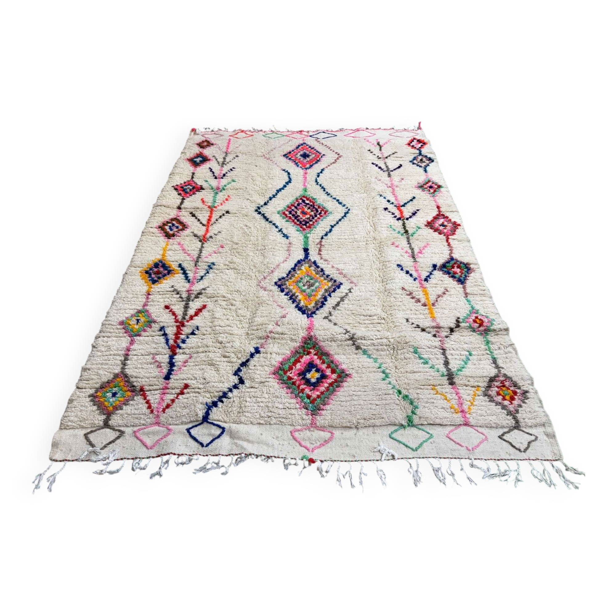 Handmade Azilal Berber Moroccan wool rug